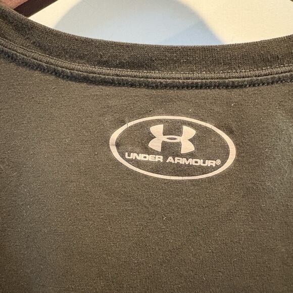 Under Armour T Shirt Mens 2XL Army GreenUSA Flag Loose Heatgear Patriotic - Picture 7 of 10